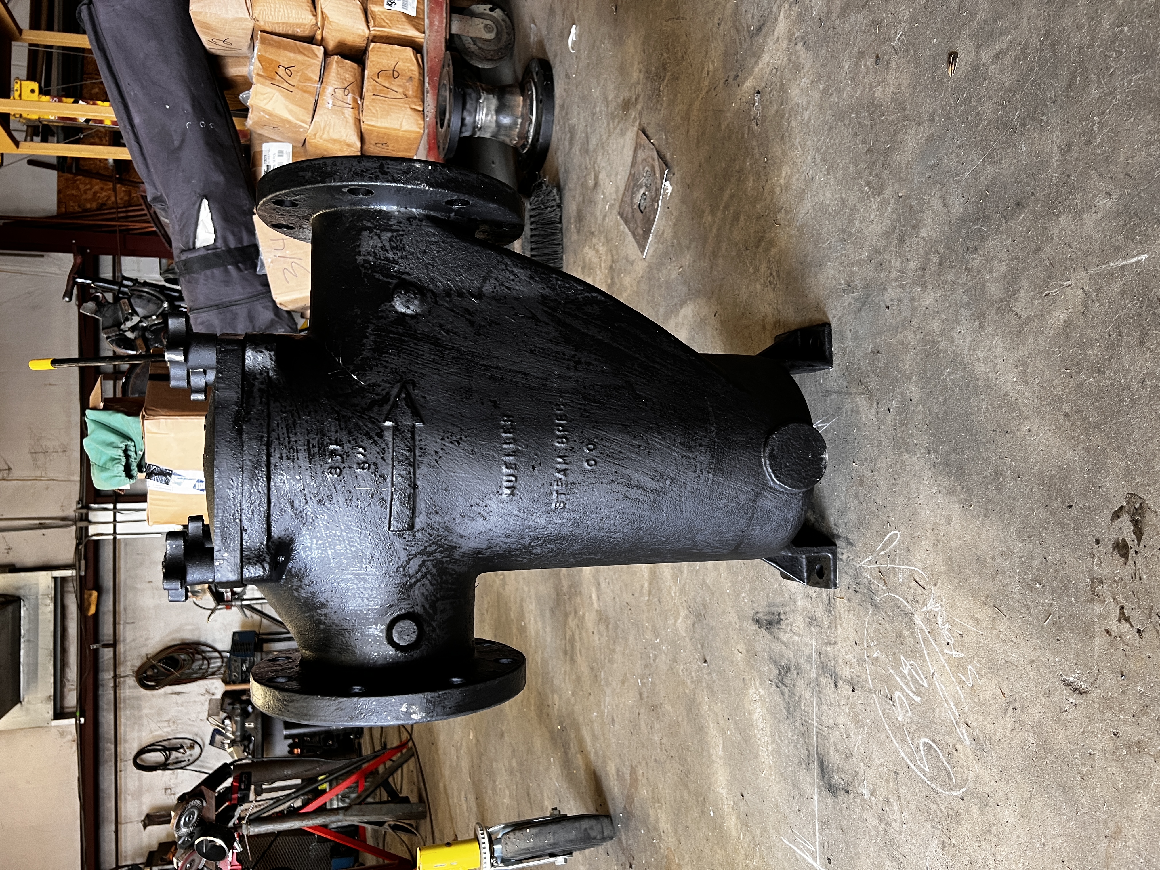 Mueller Steam strainer to be installed.